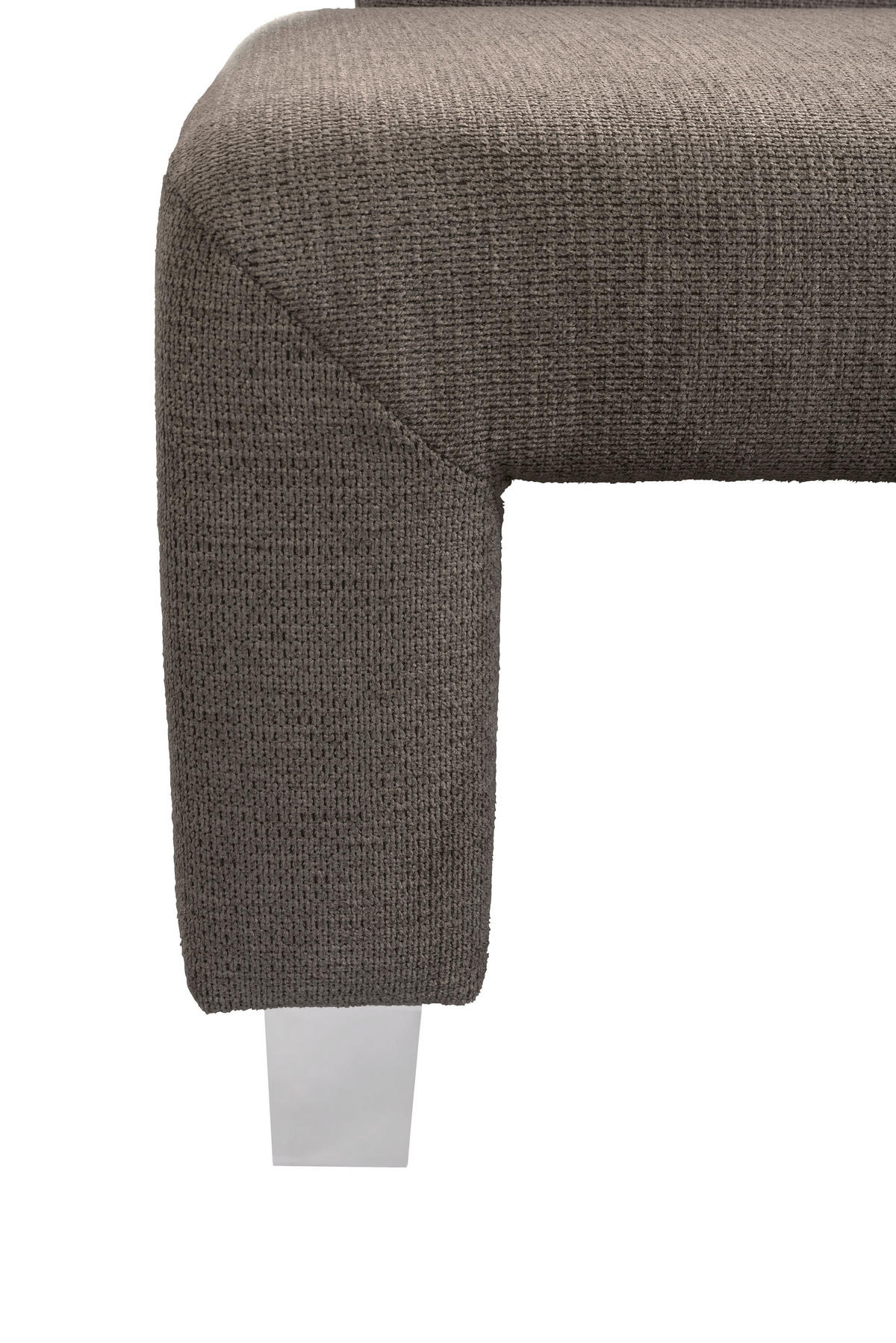 KLUPA  smeđa  drvo, tekstil, drvni materijal      - srebrne boje/smeđa, Moderno, drvni materijal/drvo (101/50/53cm) - Livetastic