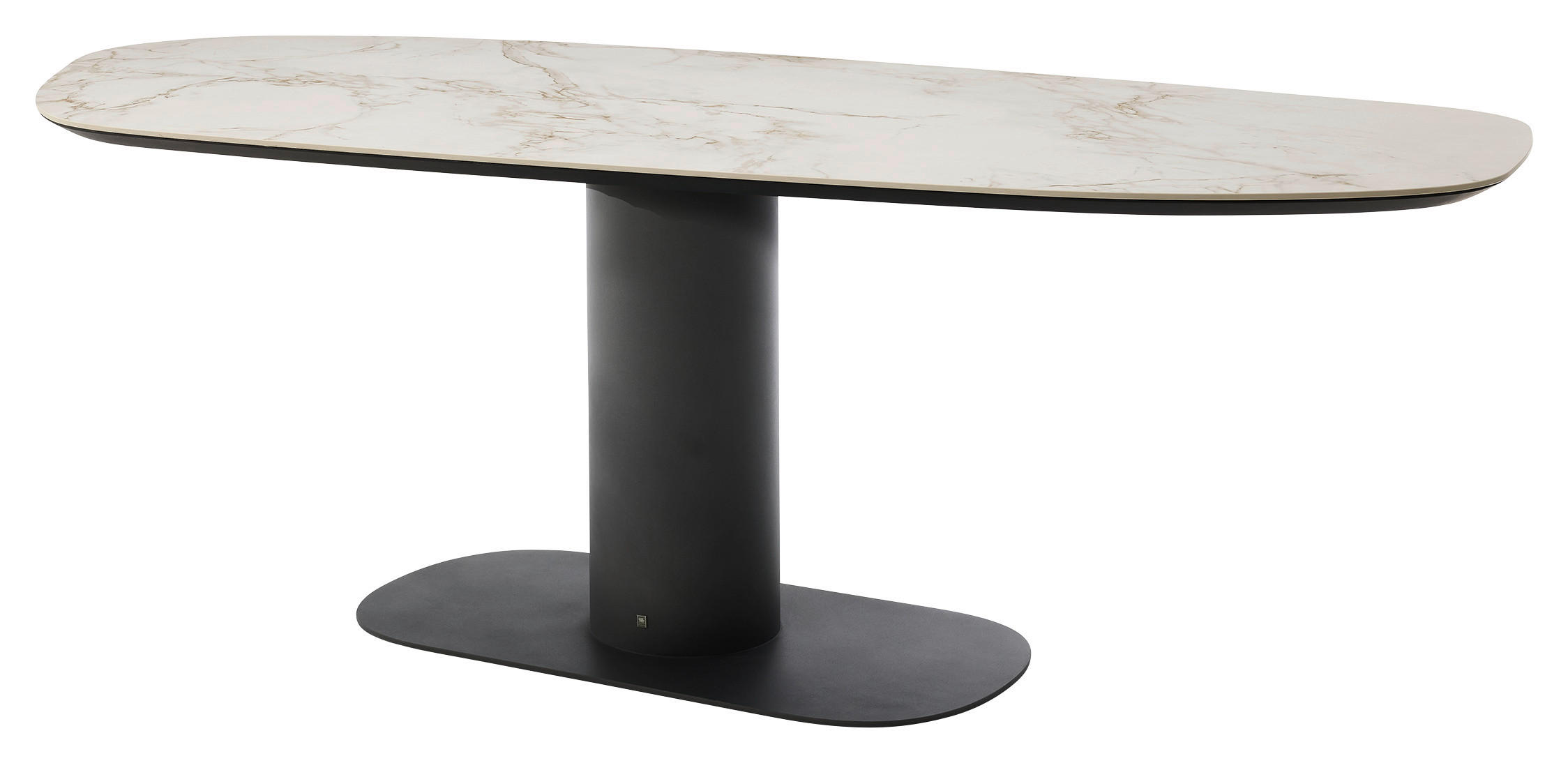 ESSTISCH in Keramik 240/120/77 cm  - Anthrazit/Creme, Design, Keramik/Metall (240/120/77cm) - Musterring