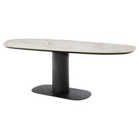 ESSTISCH in Keramik 240/120/77 cm  - Anthrazit/Creme, Design, Keramik/Metall (240/120/77cm) - Musterring