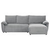 ECKSOFA in Cord Grau  - Schwarz/Grau, Konventionell, Kunststoff/Textil (266/180cm) - MID.YOU