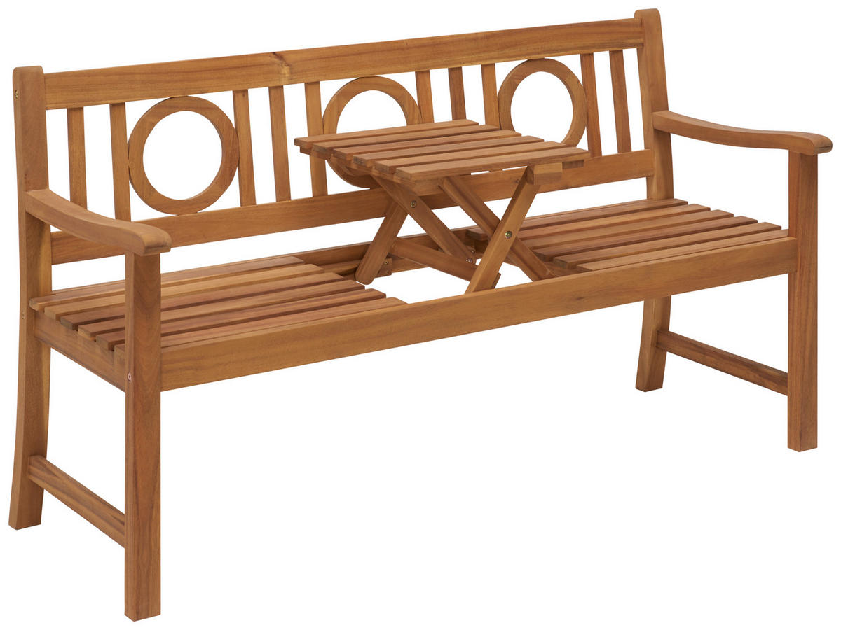 Bancă grădină & terasă in culoare lemn acacia  - culoare lemn acacia, Romantik / Landhaus, lemn (150/87/57cm) - Ambia Garden