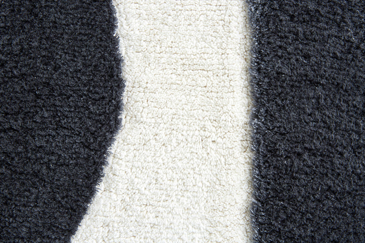 BADTEPPICH Barbados Weiß, Schwarz, Braun 67/110 cm  - Schwarz/Weiß, Basics, Textil (67/110cm) - Schöner Wohnen