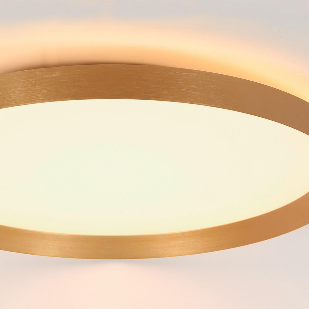 DECKENLEUCHTE Fladdy 50/7 cm   - Goldfarben, Basics, Kunststoff/Metall (50/7cm)