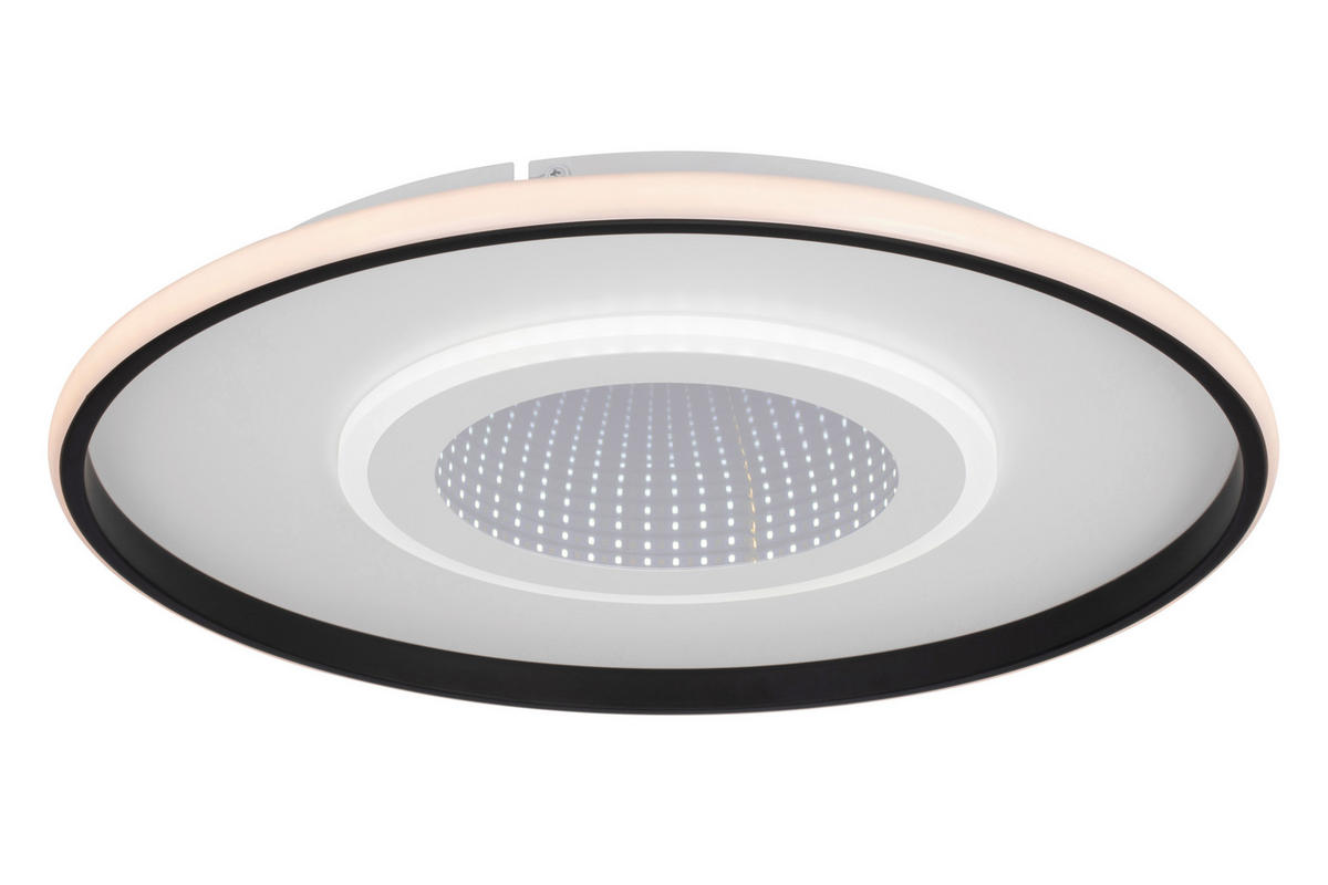 LED-DECKENLEUCHTE 50/5,5 cm   - Schwarz/Weiß, Trend, Kunststoff/Metall (50/5,5cm) - Novel