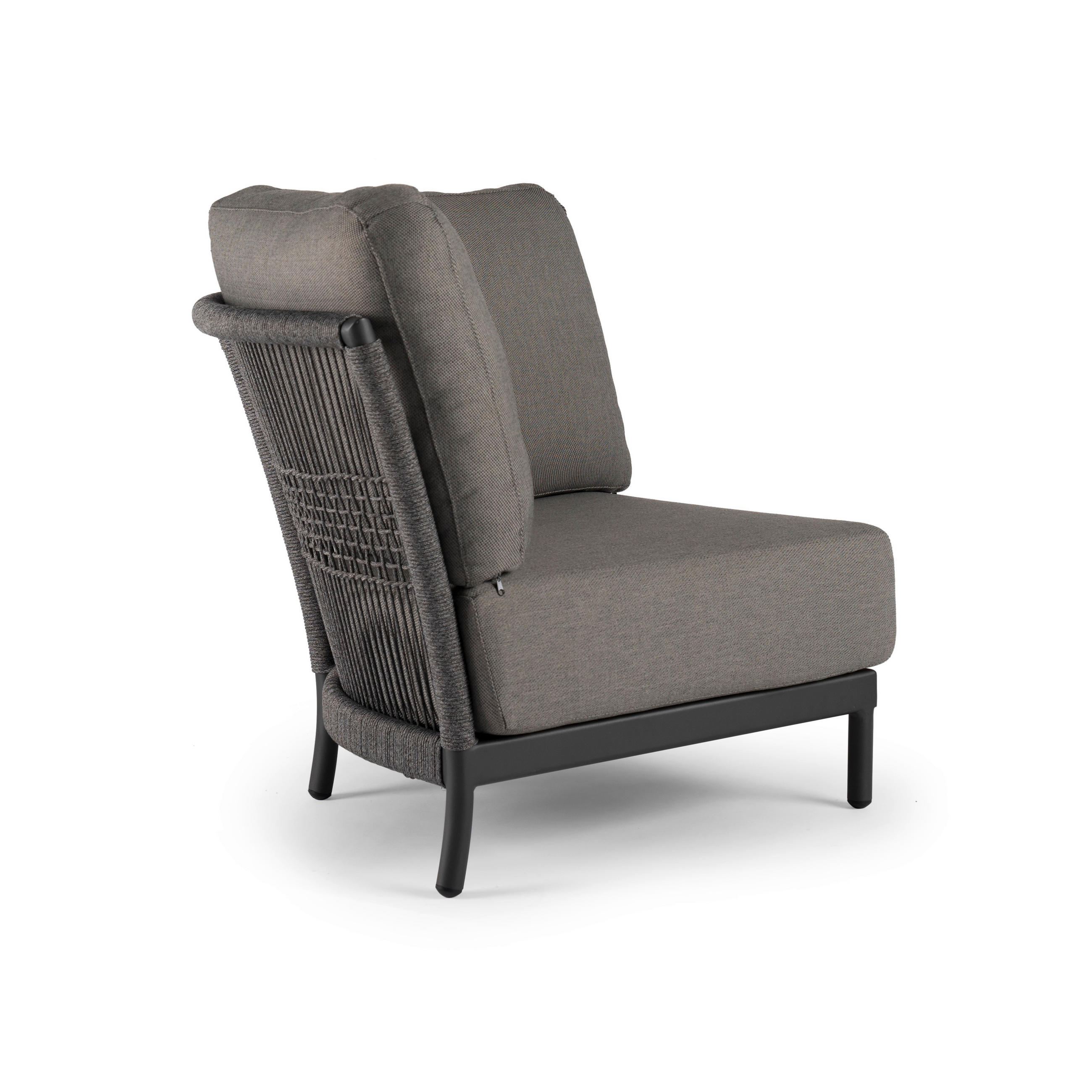 LOUNGEECKTEIL  - Anthrazit, Modern, Textil/Metall (86,5/86,5/73,5cm) - Tierra Outdoor