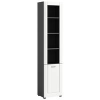 HOCHSCHRANK 40/188/34 cm  - Schwarz/Weiß, MODERN, Holzwerkstoff/Kunststoff (40/188/34cm) - MID.YOU