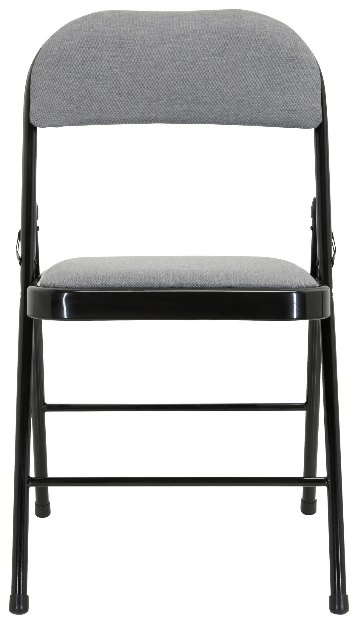 KLAPPSTUHL in Metall, Textil Schwarz, Hellgrau  - Hellgrau/Schwarz, Basics, Textil/Metall (44/80/49cm) - MID.YOU