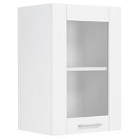 KÜCHENOBERSCHRANK 40/60/31 cm  in Weiß  - Silberfarben/Weiß, Trend, Glas/Holzwerkstoff (40/60/31cm) - MID.YOU