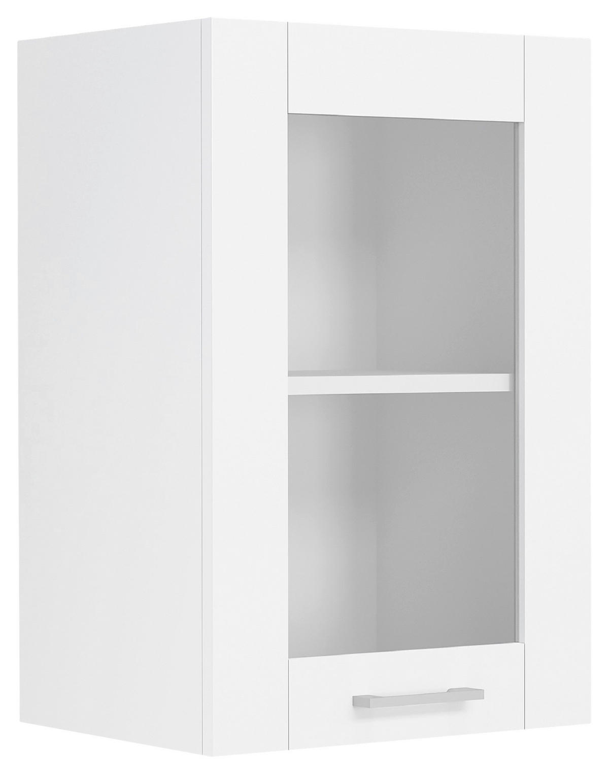 KÜCHENOBERSCHRANK 40/60/31 cm  in Weiß  - Silberfarben/Weiß, Trend, Glas/Holzwerkstoff (40/60/31cm) - MID.YOU