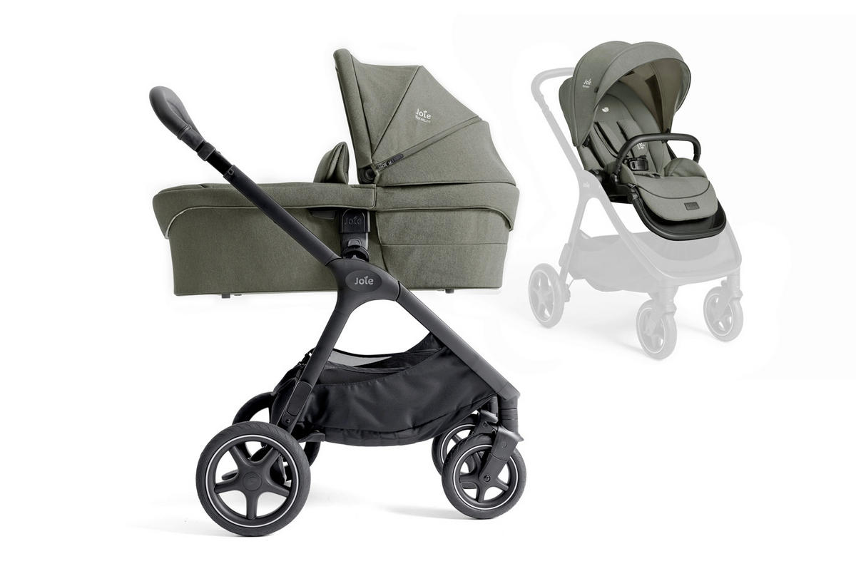 KINDERWAGENSET Finiti 2in1  - Salbeigrün/Schwarz, Basics, Textil/Metall (63/111/93cm) - JOIE SIGNATURE