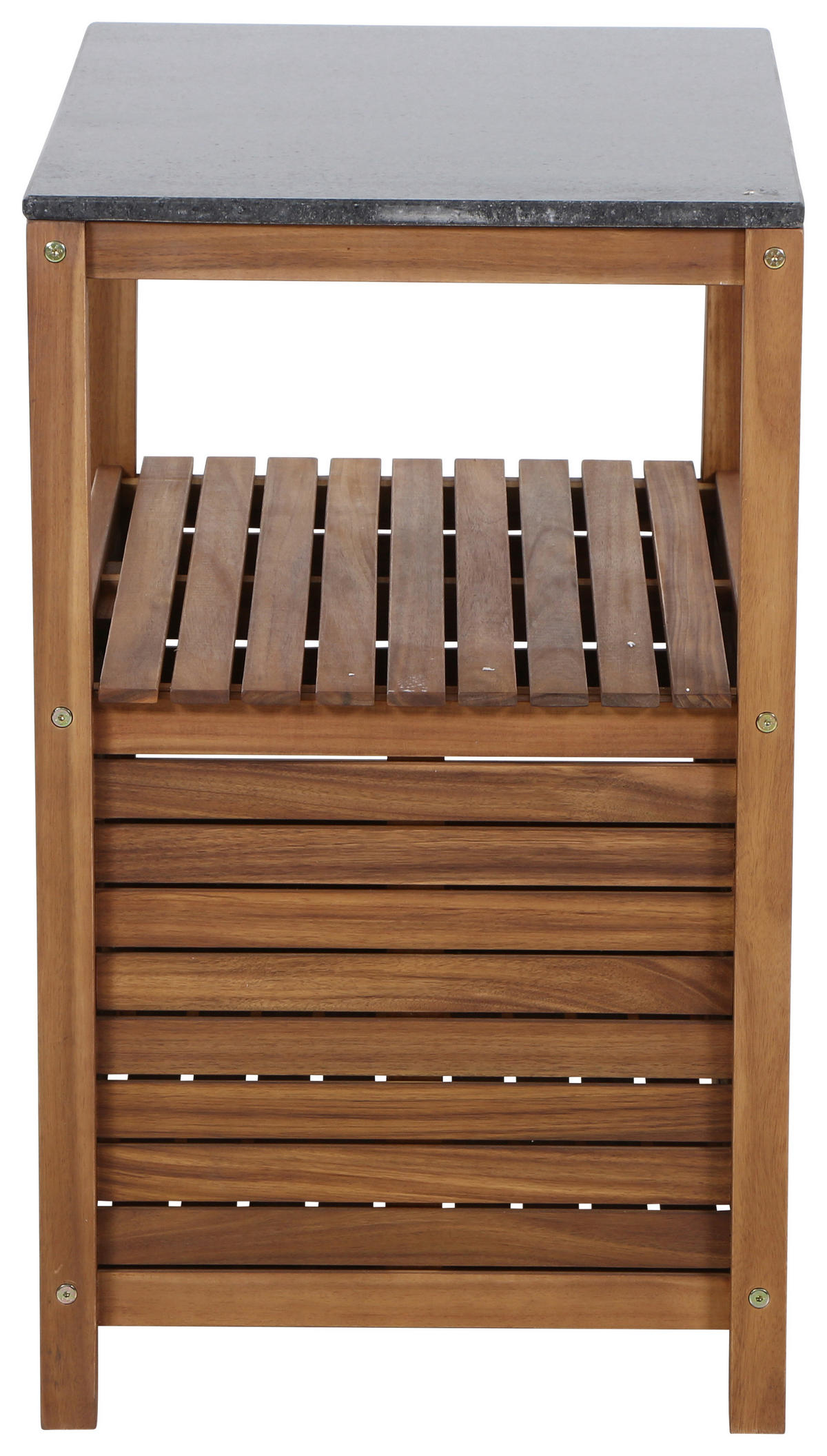 OUTDOORKÜCHE - Dunkelgrau/Naturfarben, Basics, Holz/Stein (100/87/156cm) - Siena Garden