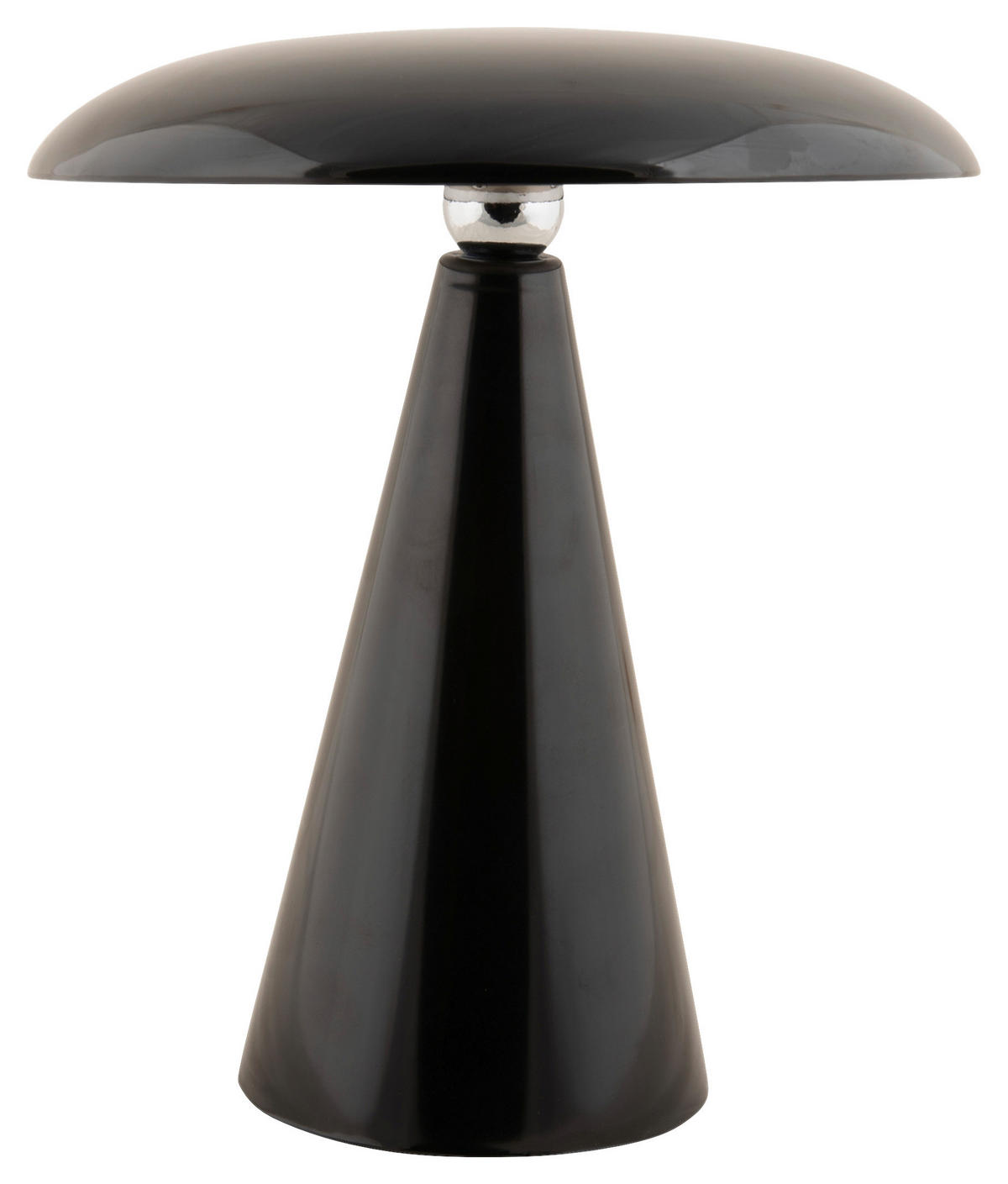 AKKU-TISCHLEUCHTE 23/26/23 cm  - Schwarz, Basics, Kunststoff (23/26/23cm) - Leitmotiv