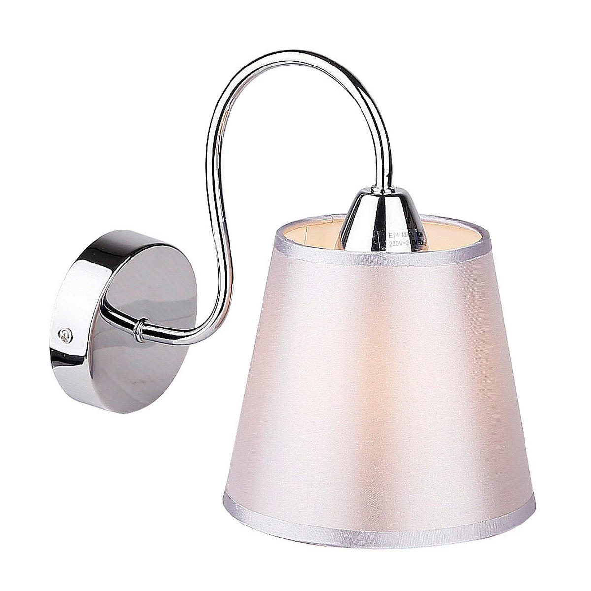 VÄGGLAMPA Luk 22/15/21 cm   - kromfärg, Basics, metall/plast (22/15/21cm)