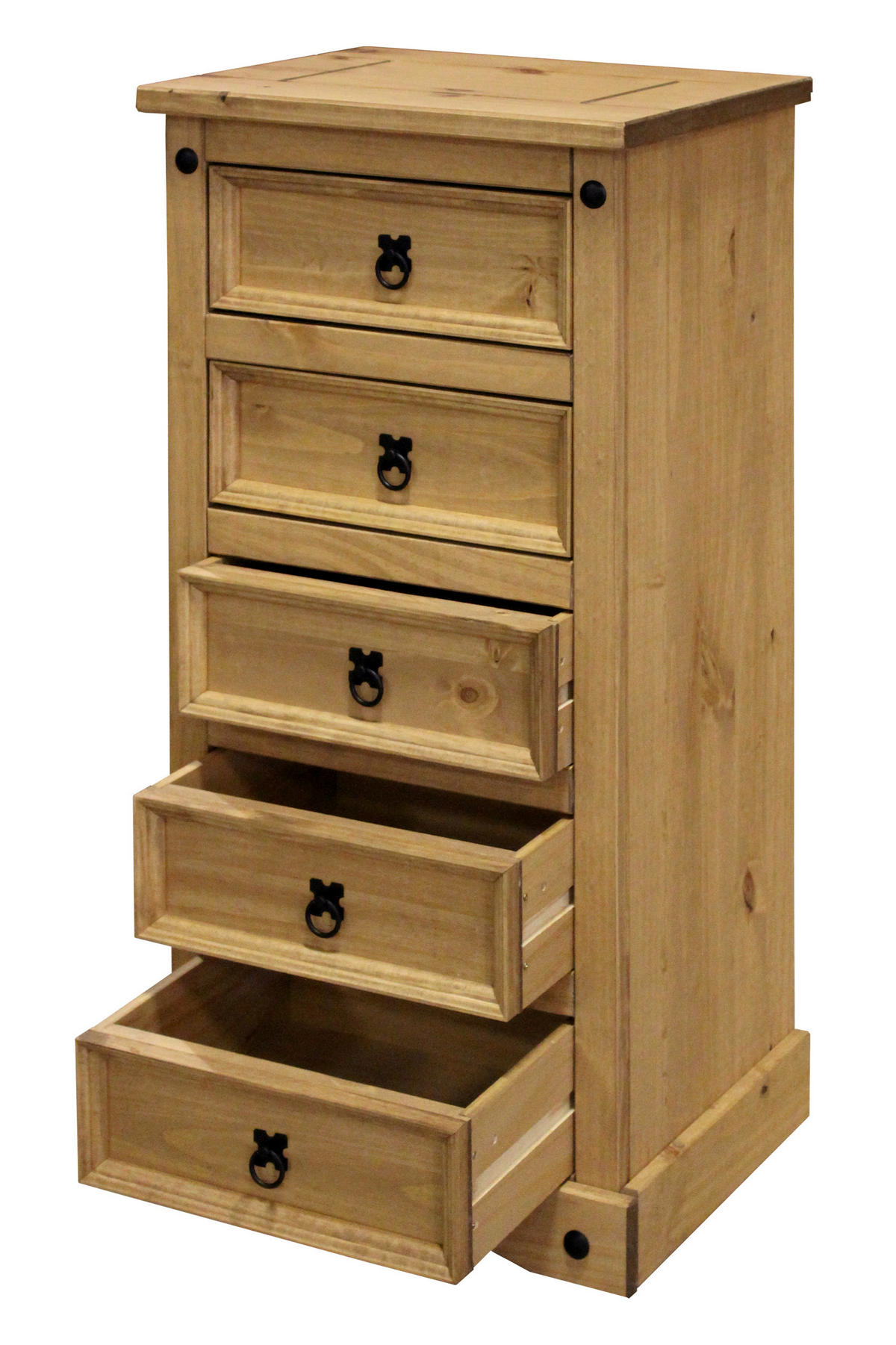 KOMMODE  in 53/109/39 cm  - Schwarz/Honig, Natur, Holz/Metall (53/109/39cm) - Livetastic