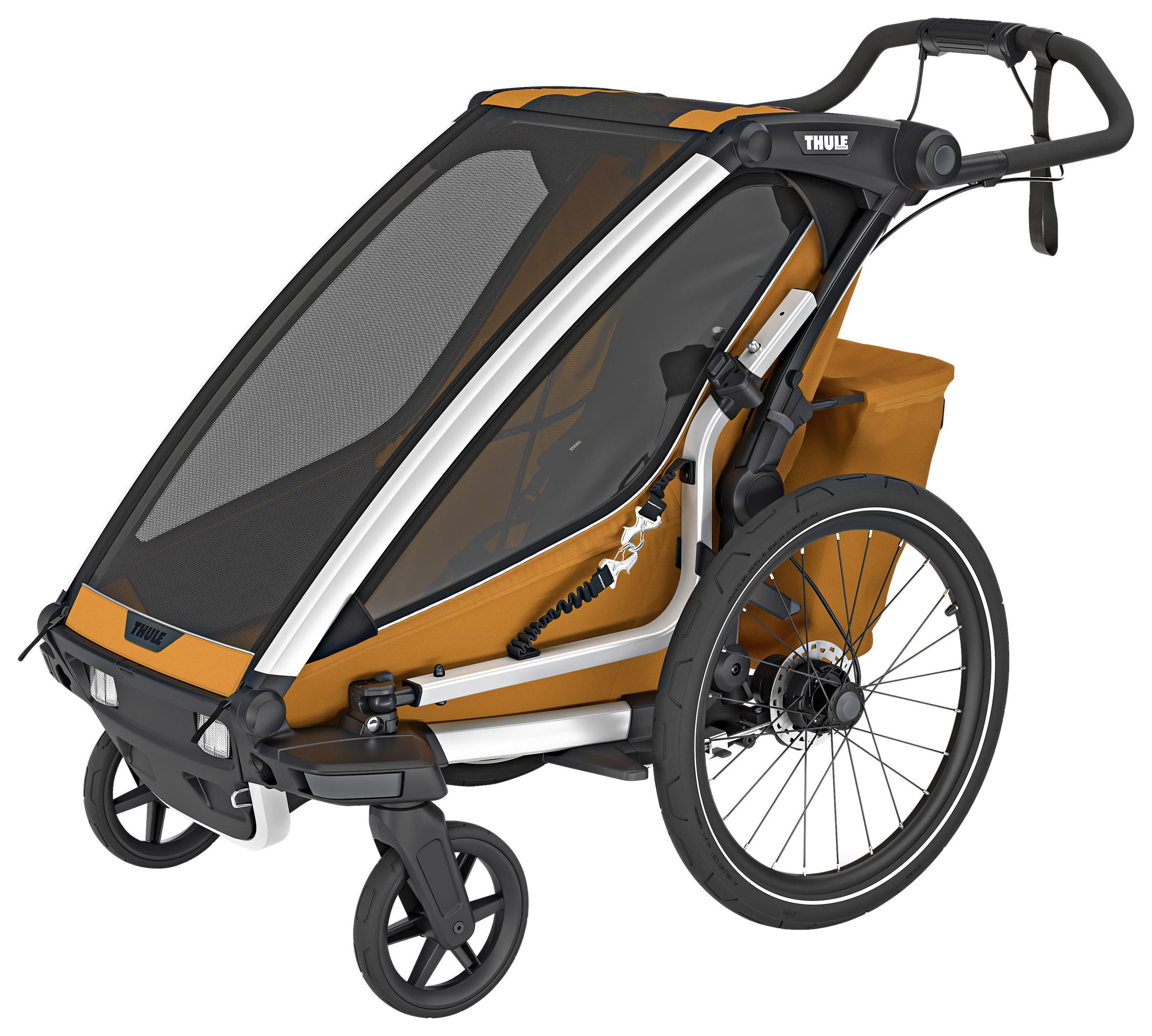 FAHRRADANHÄNGER   Chariot Sport2 sngle  - Dunkelgelb, Basics, Textil/Metall (88/37/59cm) - Thule