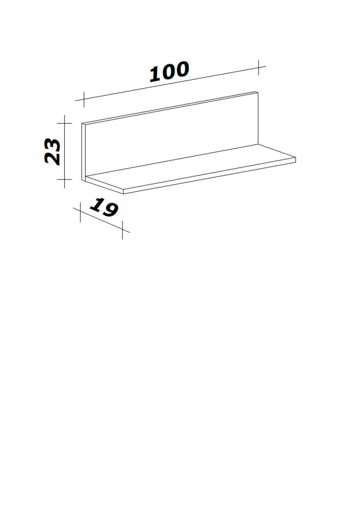 WANDBOARD in 100/22,8/18,6 cm Eiche Artisan  - Eiche Artisan, KONVENTIONELL, Holzwerkstoff (100/22,8/18,6cm) - FlexWell