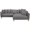 ECKSOFA Chenille Grau  - Buchefarben/Grau, Konventionell, Holz/Textil (276/162cm) - Carryhome