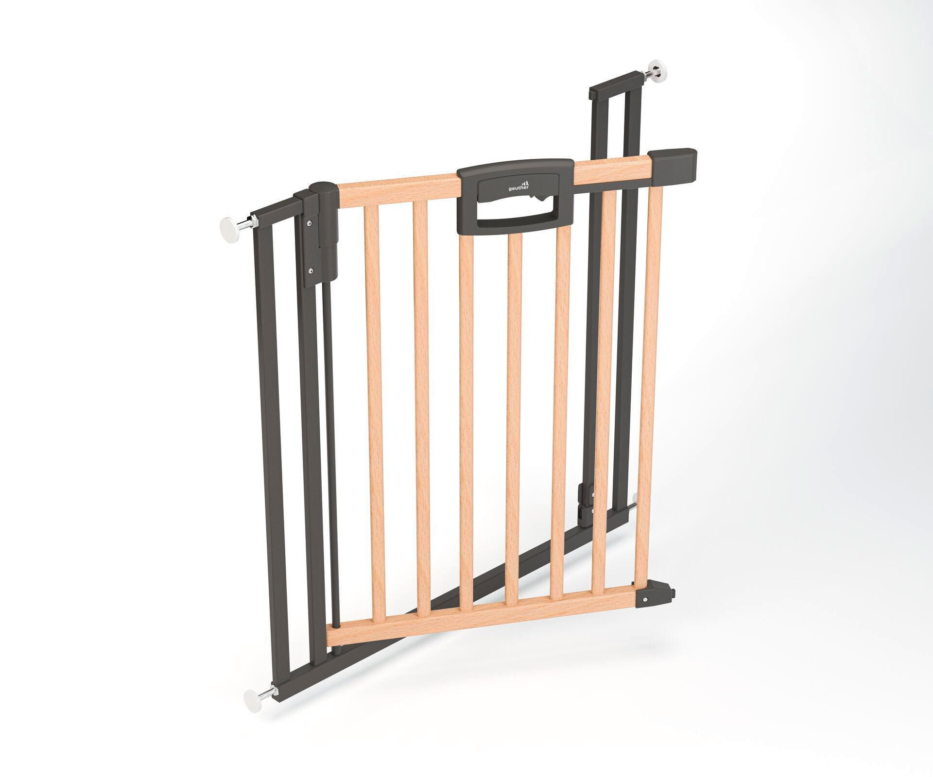 TÜRSCHUTZGITTER  - Anthrazit/Buche Kolonial, Basics, Holz/Metall (88,5cm) - Geuther