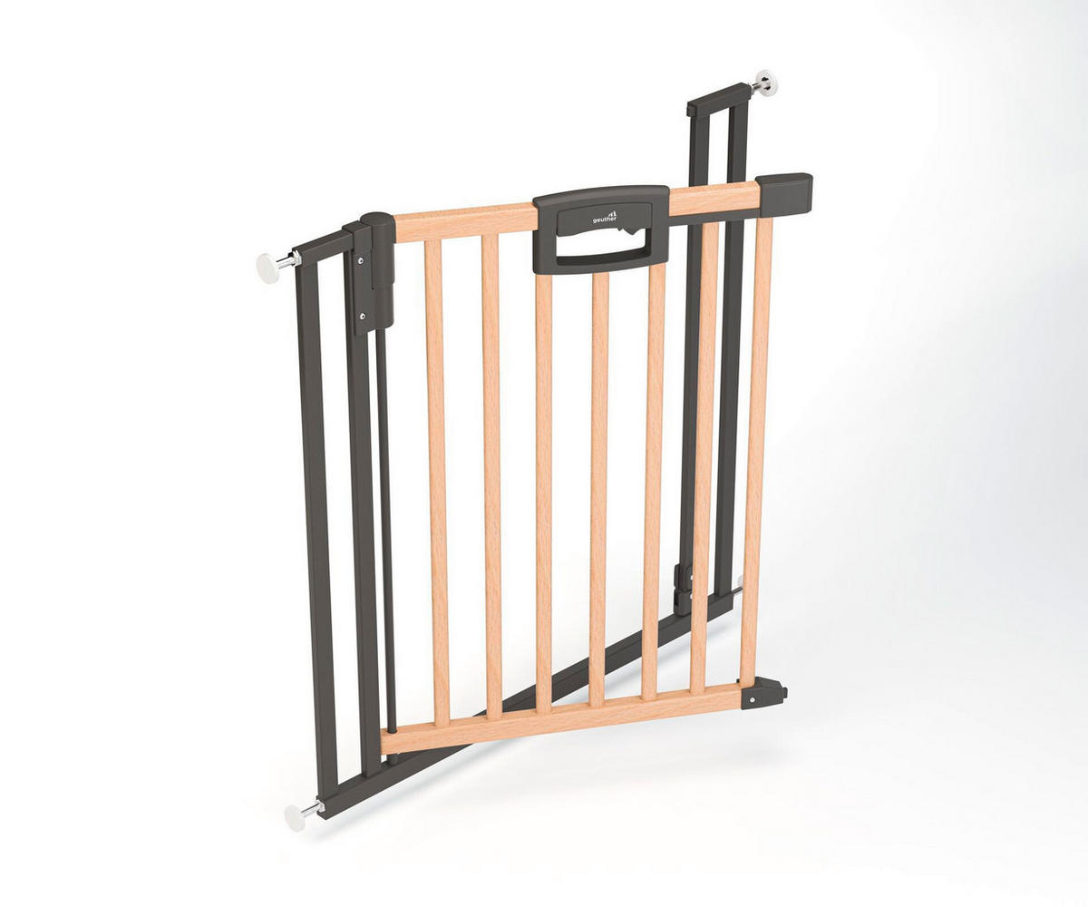 TÜRSCHUTZGITTER  - Anthrazit/Buche Kolonial, Basics, Holz/Metall (88,5cm) - Geuther
