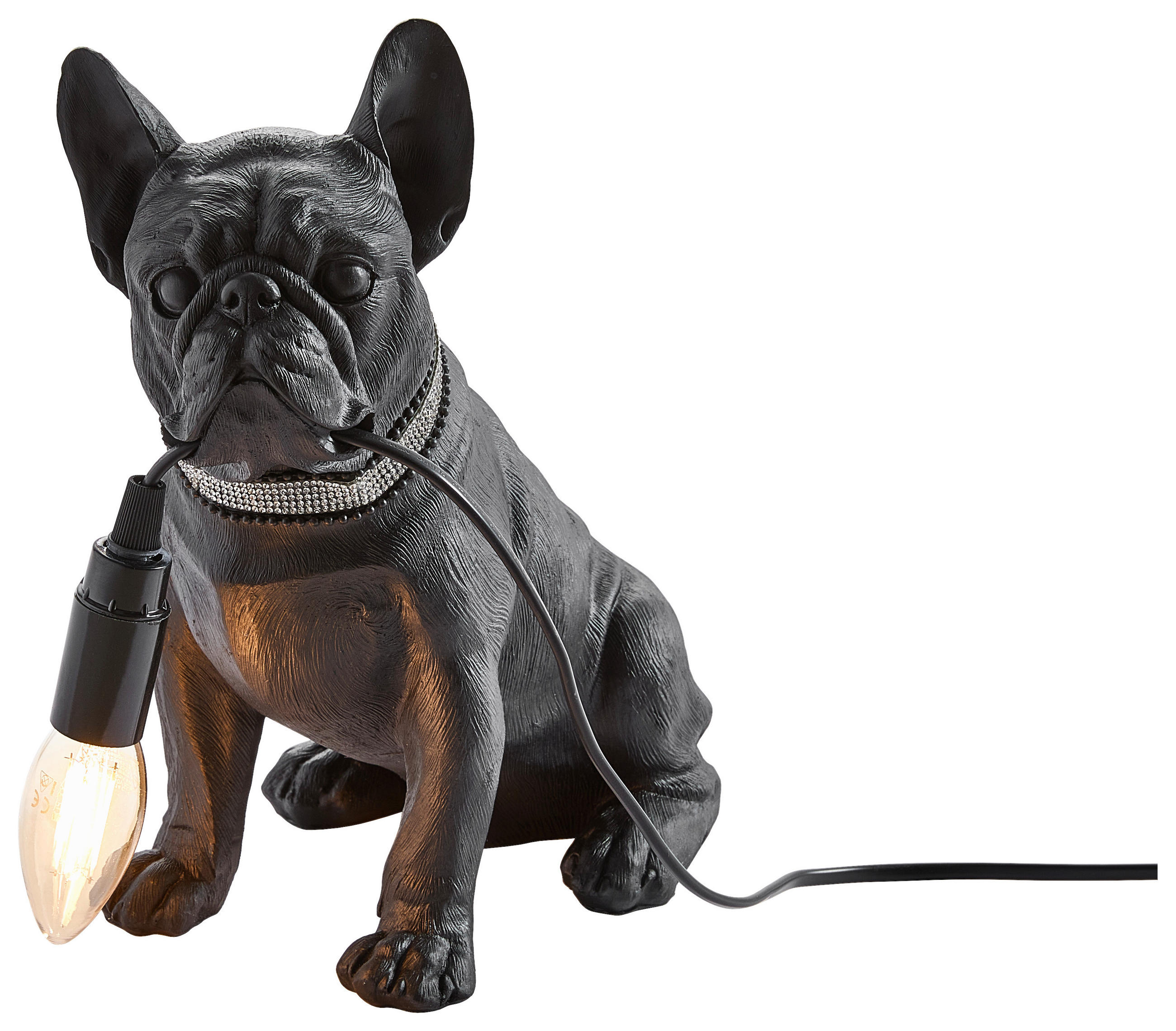 TISCHLEUCHTE 25/29/15 cm  - Schwarz, LIFESTYLE, Kunststoff (25/29/15cm) - Ambia Home