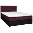 BOXBETT 120/200 cm  in Schwarz, Brombeere  - Brombeere/Schwarz, KONVENTIONELL, Holz/Textil (120/200cm) - Carryhome