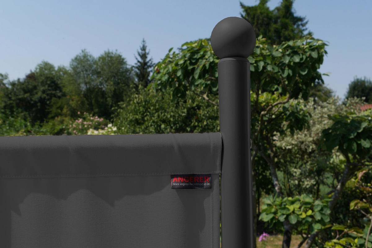 SICHTSCHUTZ - Dunkelgrau/Grau, Basics, Textil/Metall (82/178/51cm) - Boxxx