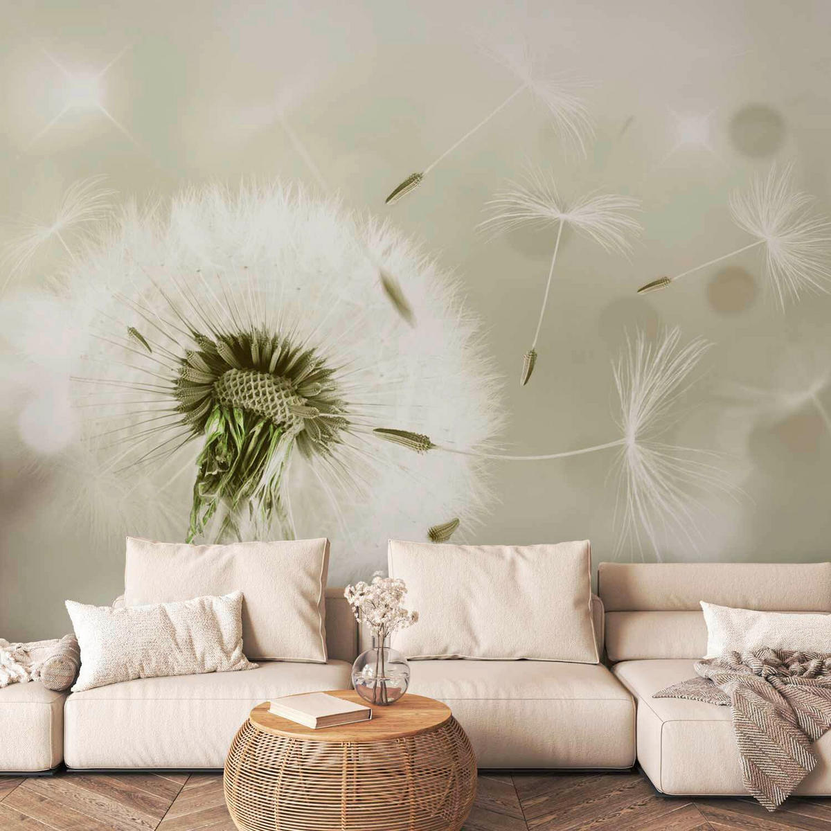 FOTOTAPET 200/140 cm  - salviagrön, Lifestyle, textil (200/140cm) - artgeist