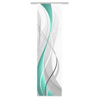 FLÄCHENVORHANG   blickdicht  60/245 cm   - Petrol, Design, Textil (60/245cm)