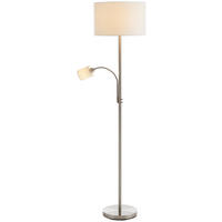 STOJACIA LAMPA, 40/170 cm  - biela/niklová, Konventionell, kov/textil (40/170cm) - Trio Leuchten