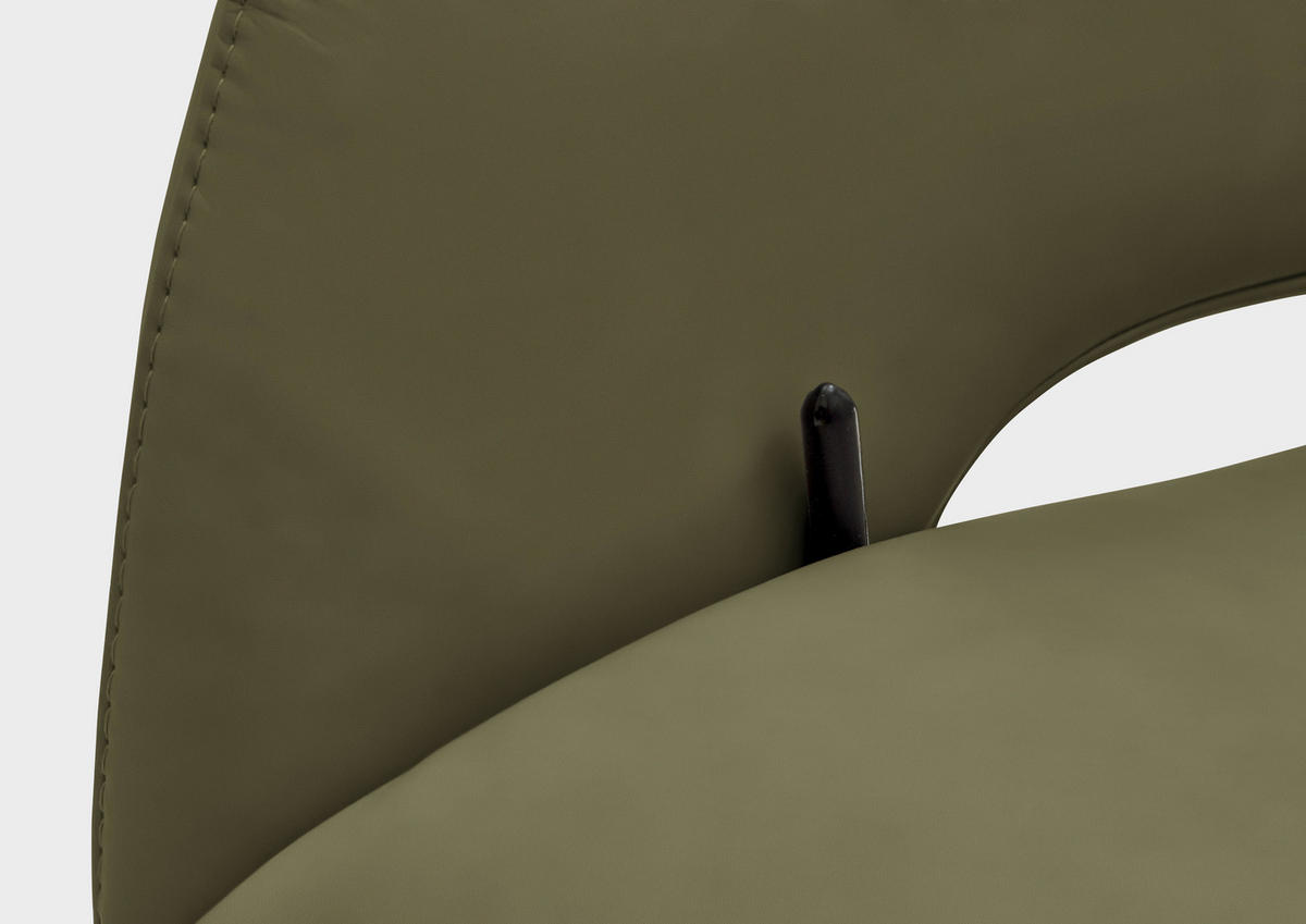 RELAXSESSEL in Leder Grün  - Schwarz/Grün, Design, Leder/Metall (83/116/87cm) - Valdera