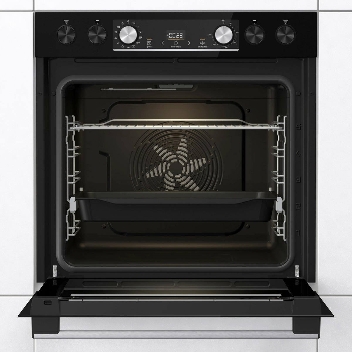HERDSET BLACK SET 5 INDUKTION  - Schwarz, Basics, Glas/Metall (59,5/59,5/56,4cm) - Gorenje