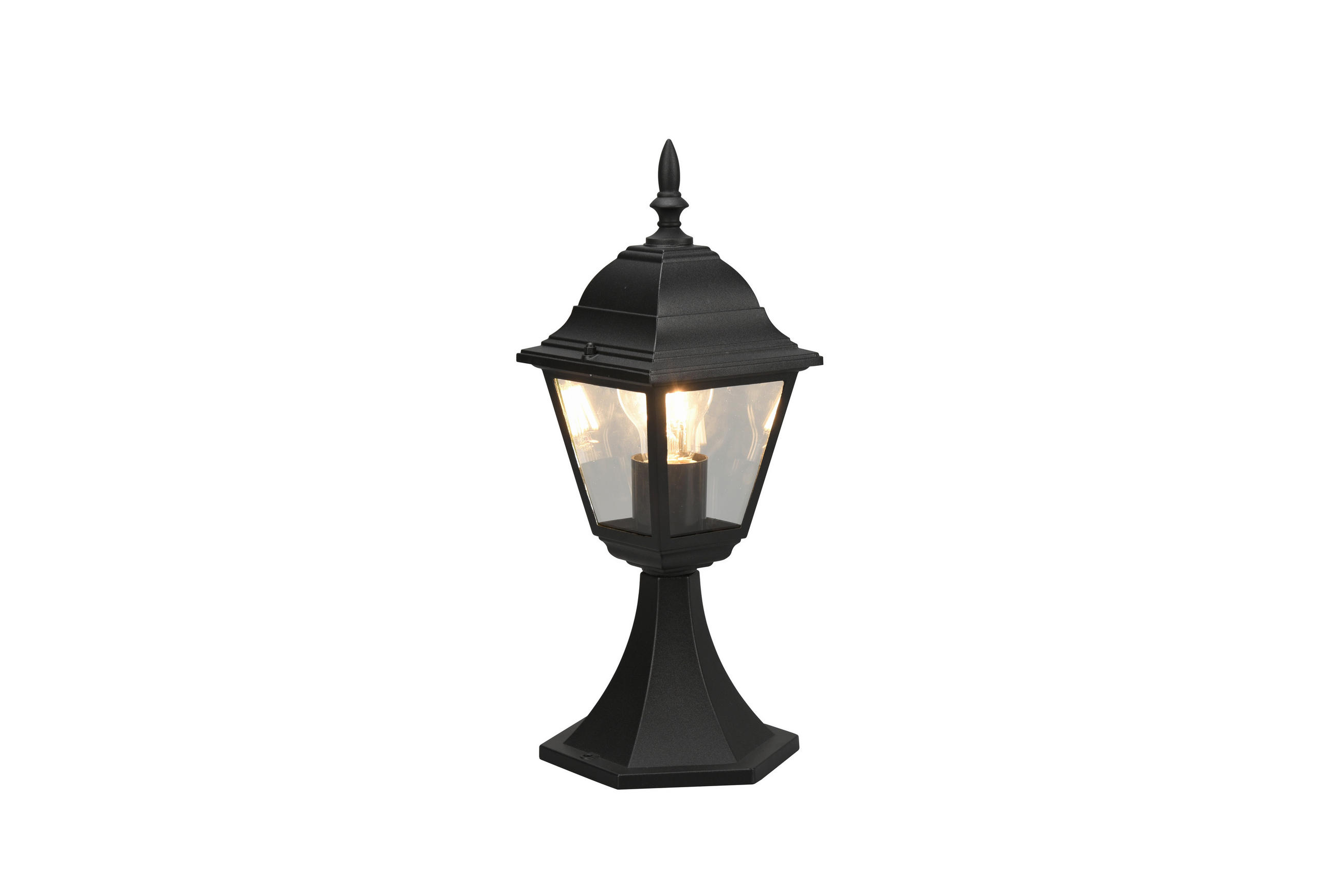 WEGELEUCHTE - Klar/Schwarz, Konventionell, Glas/Metall (17/39,5cm) - Trio Leuchten