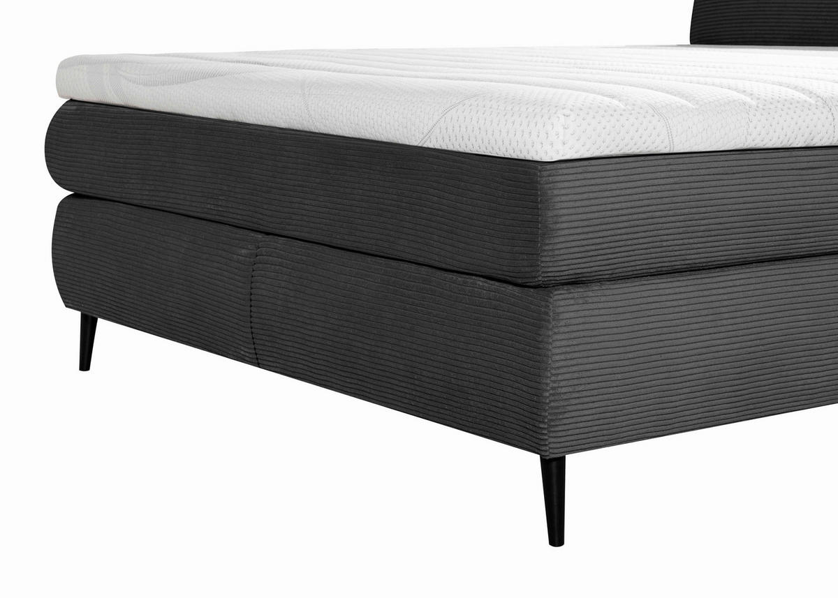 BOXSPRINGBETT 180/200 cm  in Schwarz  - Schwarz, Trend, Holz/Textil (180/200cm) - Esposa