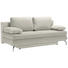 SCHLAFSOFA in Textil Naturfarben - Chromfarben/Naturfarben, Design, Textil/Metall (200/91/92cm) - Novel SCHLAFSOFA in Textil Naturfarben - Chromfarben/Naturfarben, Design, Textil/Metall (200/91/92cm) - Novel
