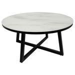 COUCHTISCH in Metall, Glas 80/80/40 cm  - Schwarz/Weiß, Design, Glas/Metall (80/80/40cm) - Xora