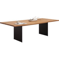 ESSTISCH in Holz, Metall 250/110/75 cm  - Eichefarben/Schwarz, Natur, Holz/Metall (250/110/75cm) - Venjakob