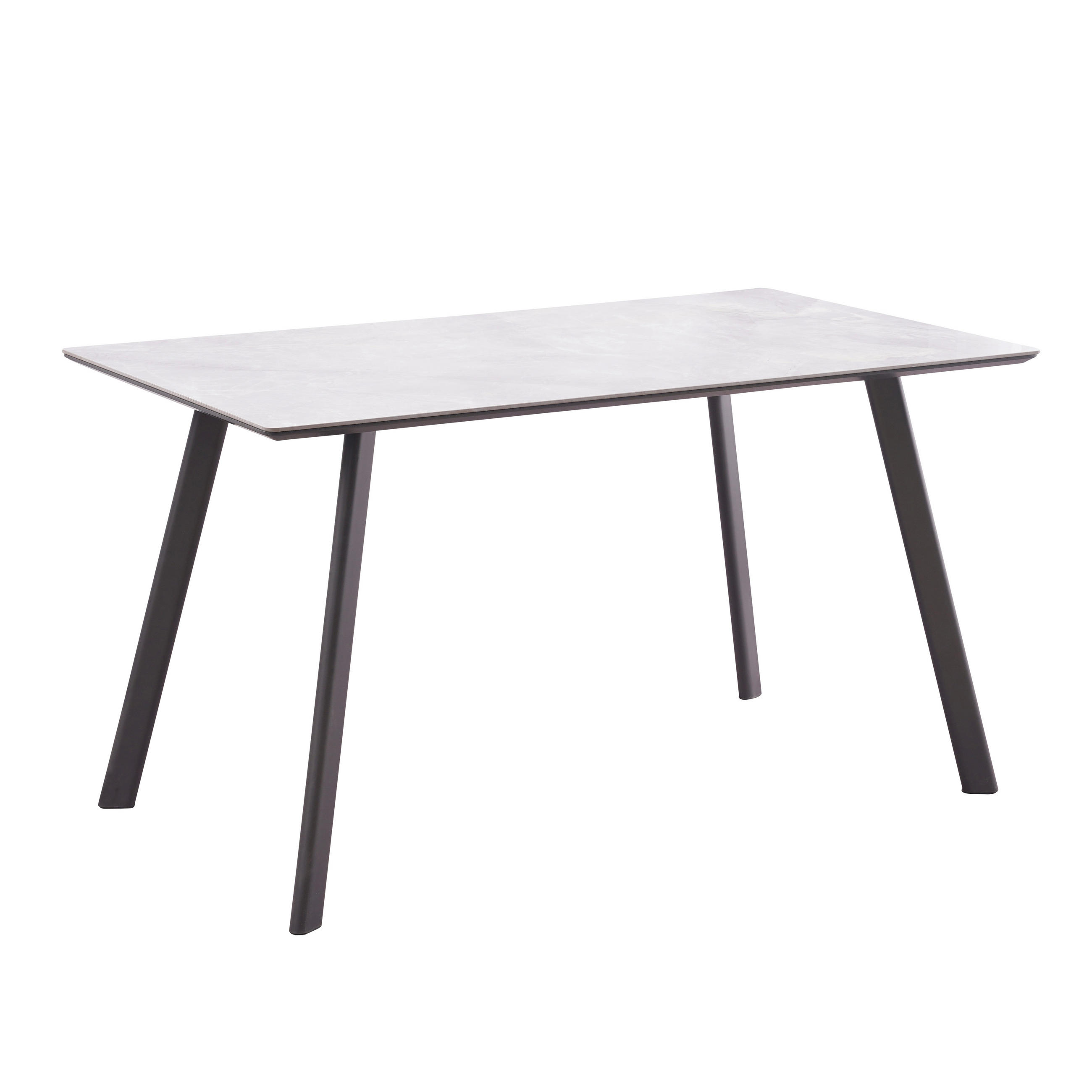 STOL ZA BLAGOVAONICU  siva, crna  metal, keramika, drvni materijal      - siva/crna, drvni materijal/metal (140/76/80cm) - Ti'me