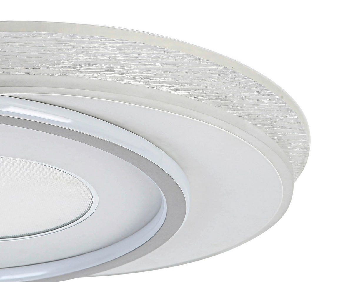 DECKENLEUCHTE 44/48/5 cm   - Chromfarben/Alufarben, Trend, Kunststoff/Metall (44/48/5cm) - Novel