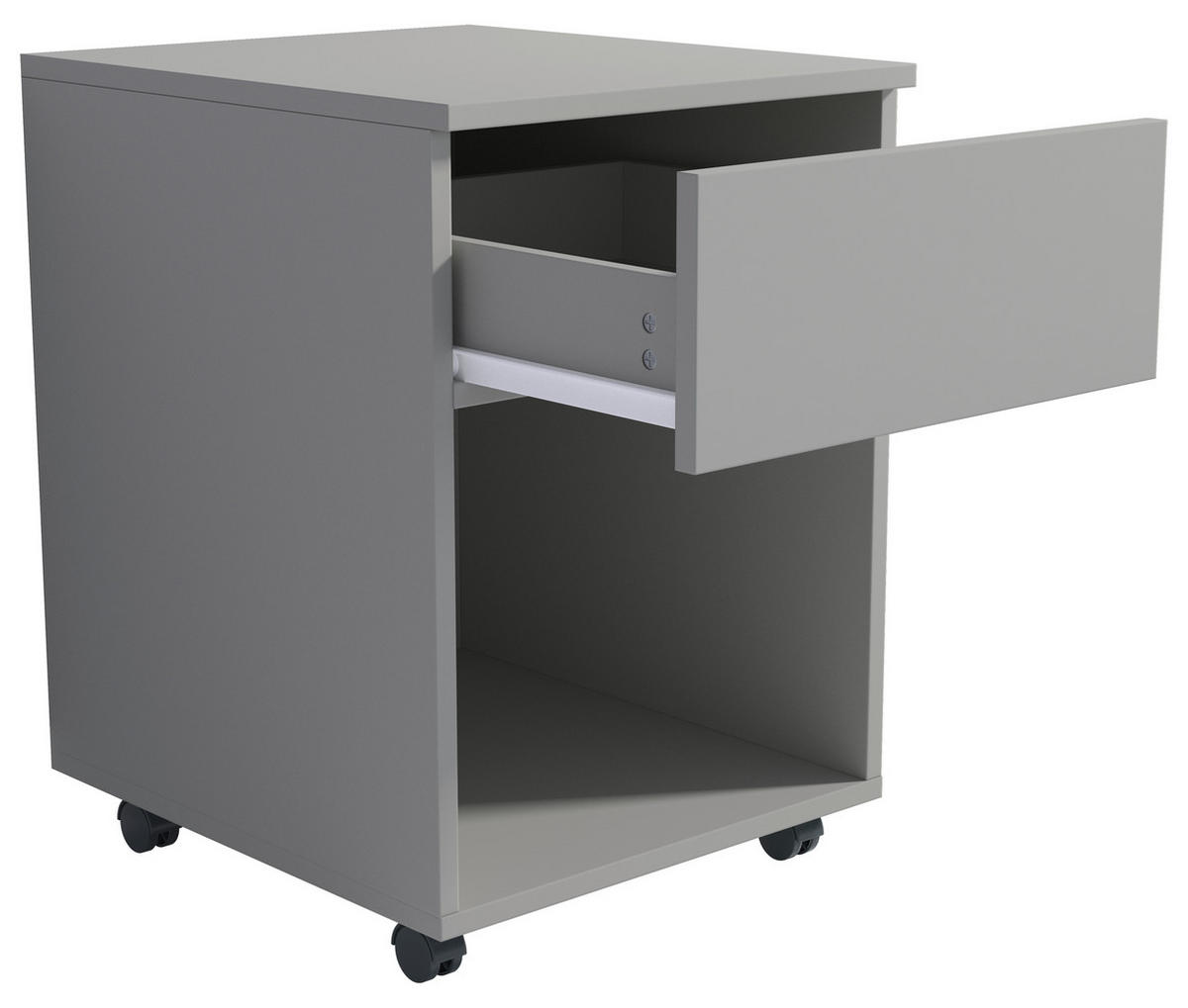 ROLLCONTAINER 39/55/45 cm  - Schwarz/Grau, Design, Holzwerkstoff/Kunststoff (39/55/45cm) - MID.YOU