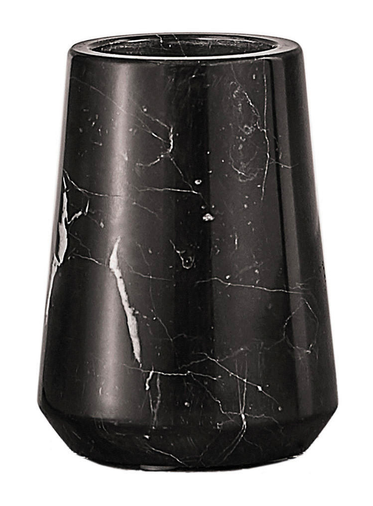 ZAHNPUTZBECHER Stein  - Schwarz, Basics, Stein (8,6/10cm) - Kleine Wolke
