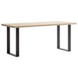 SCHREIBTISCH 180/80/76 cm  in  - Schwarz, KONVENTIONELL, Holz/Metall (180/80/76cm) - Linea Natura