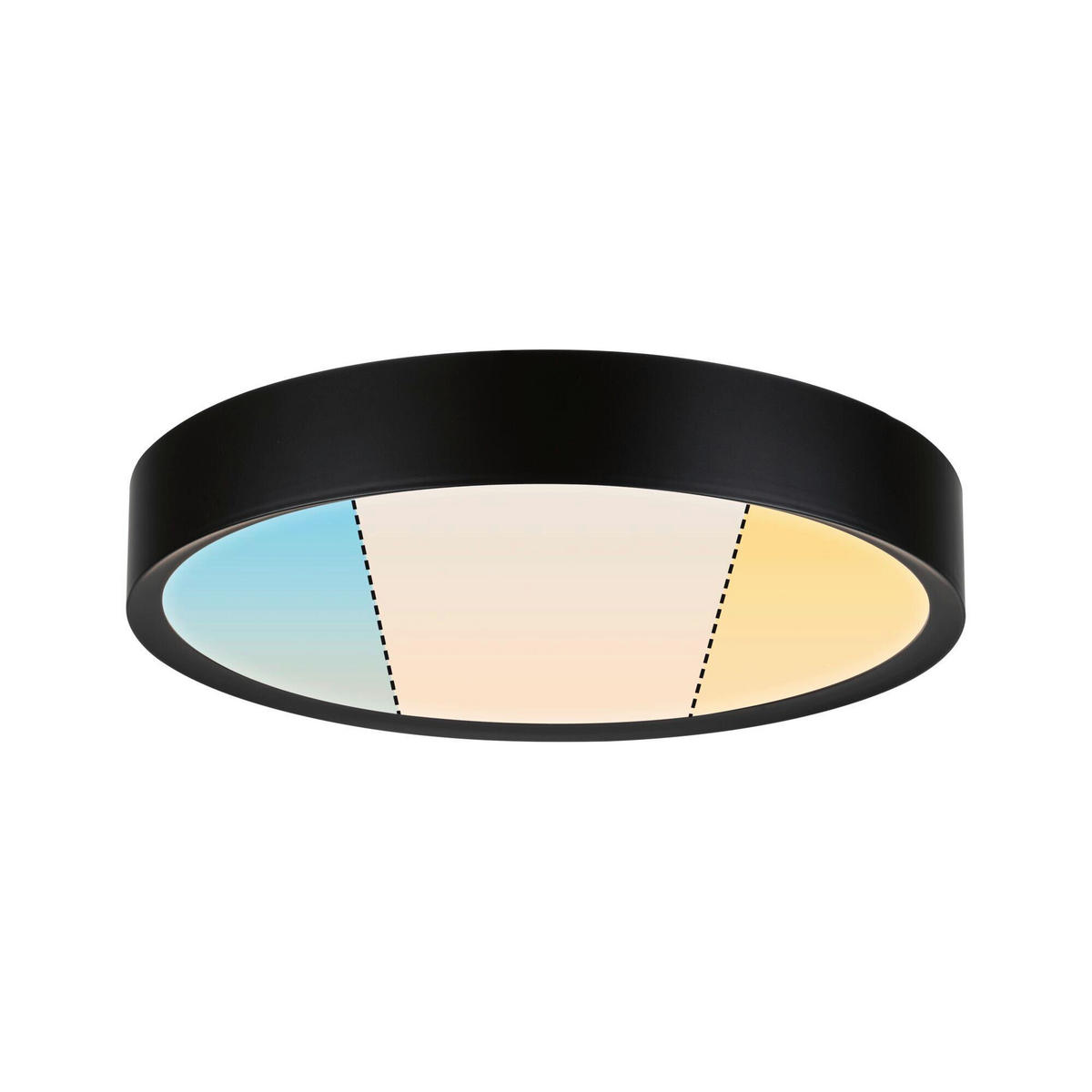 LED-DECKENLEUCHTE Tega 33,4/6,5 cm   - Schwarz, Basics, Kunststoff (33,4/6,5cm) - Paulmann