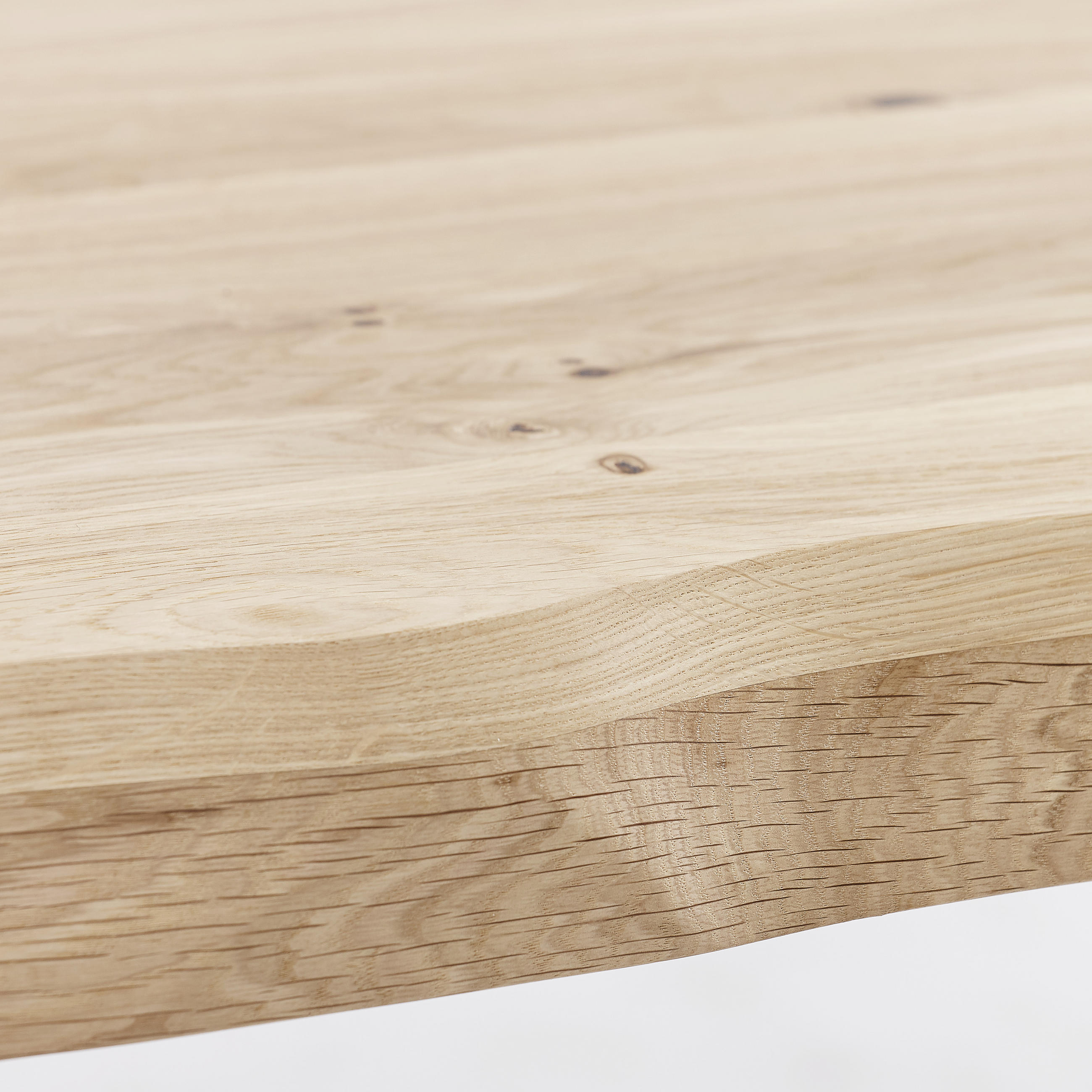 COUCHTISCH Wildeiche massiv 110/75/45 cm rechteckig Eichefarben  - Eichefarben/Schwarz, Natur, Holz/Metall (110/75/45cm) - Landscape