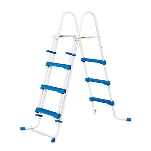 POOLLEITER  - Blau/Weiß, Basics, Metall (91cm)