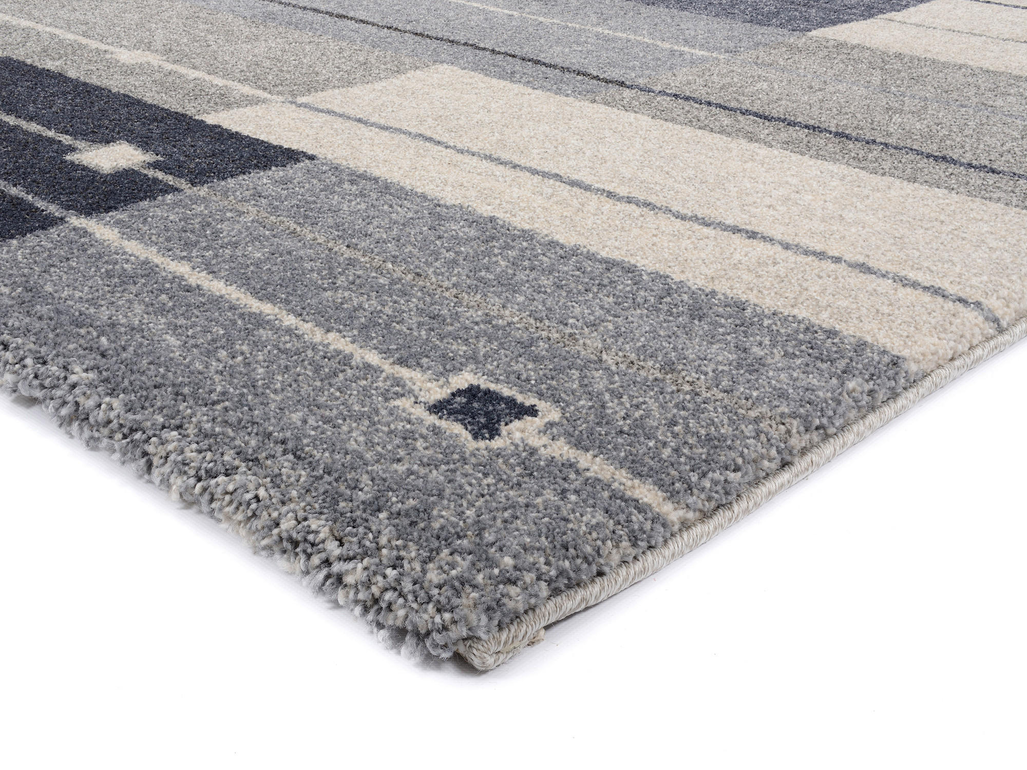 Thumbnail - Novel Webteppich Palazzo Alto, Blau, Grau, Textil, rechteckig, 65x130 cm, in verschiedenen Größen erhältlich, Teppiche &...