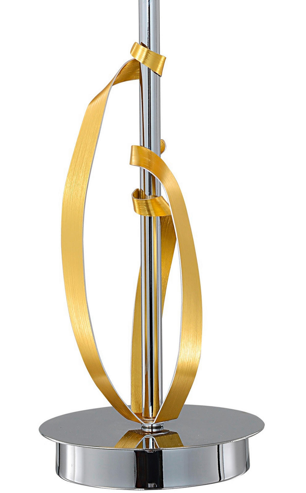 TISCHLEUCHTE 23/23/50 cm   - Chromfarben/Goldfarben, KONVENTIONELL, Kunststoff/Metall (23/23/50cm)