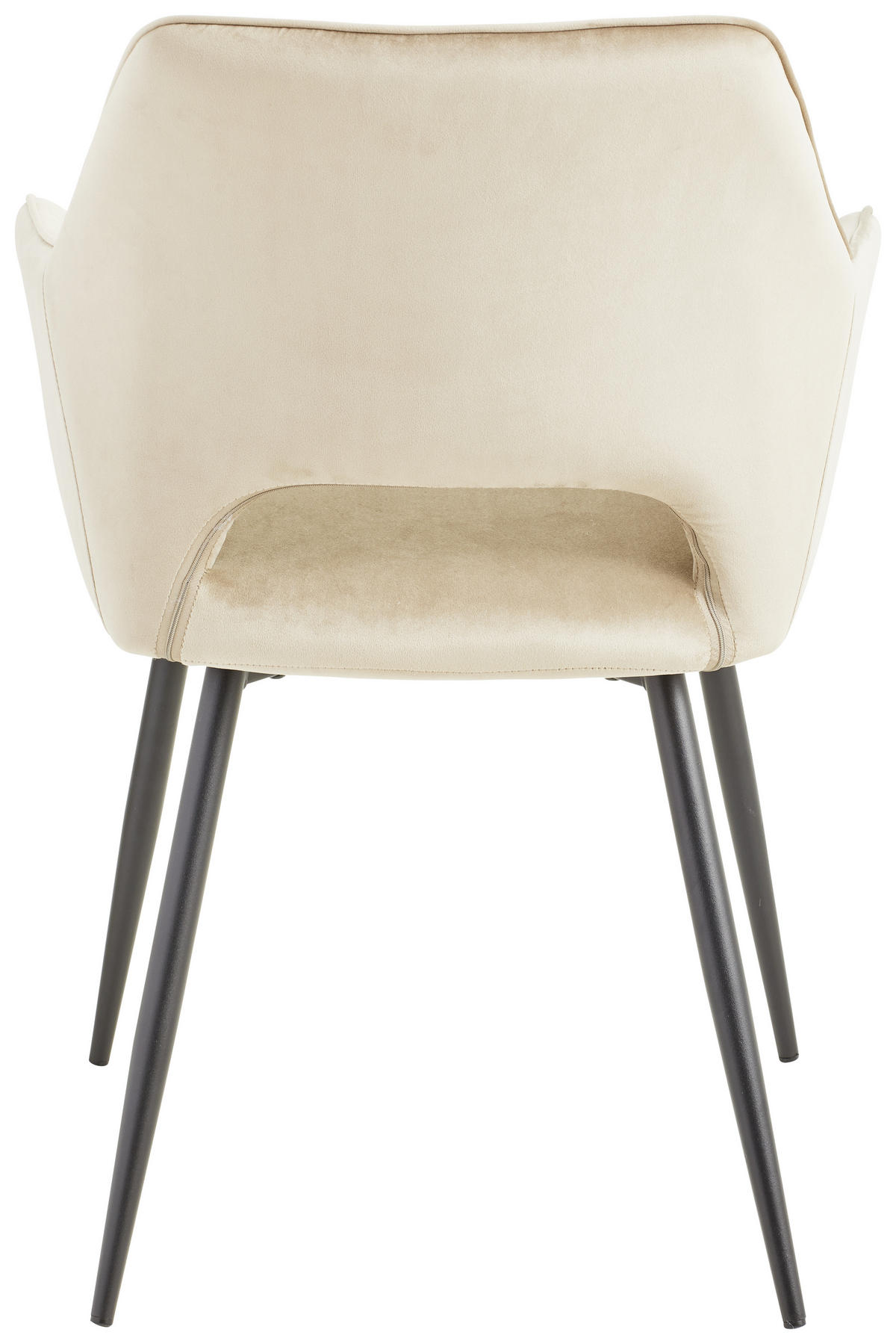 ARMLEHNSTUHL Eisen Samt  - Taupe/Beige, Konventionell, Holz/Textil (56/80,5/56cm) - MID.YOU