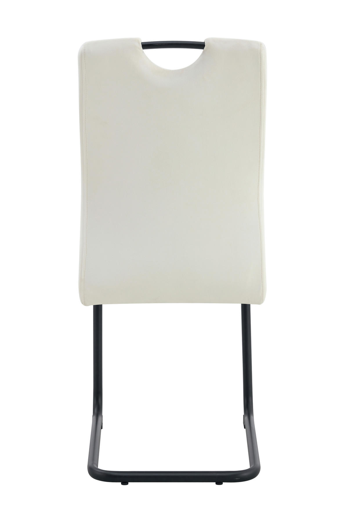 SCHWINGSTUHL-SET 2 Stück  in Webstoff  - Creme/Schwarz, MODERN, Textil/Metall (43/98/61cm) - MID.YOU