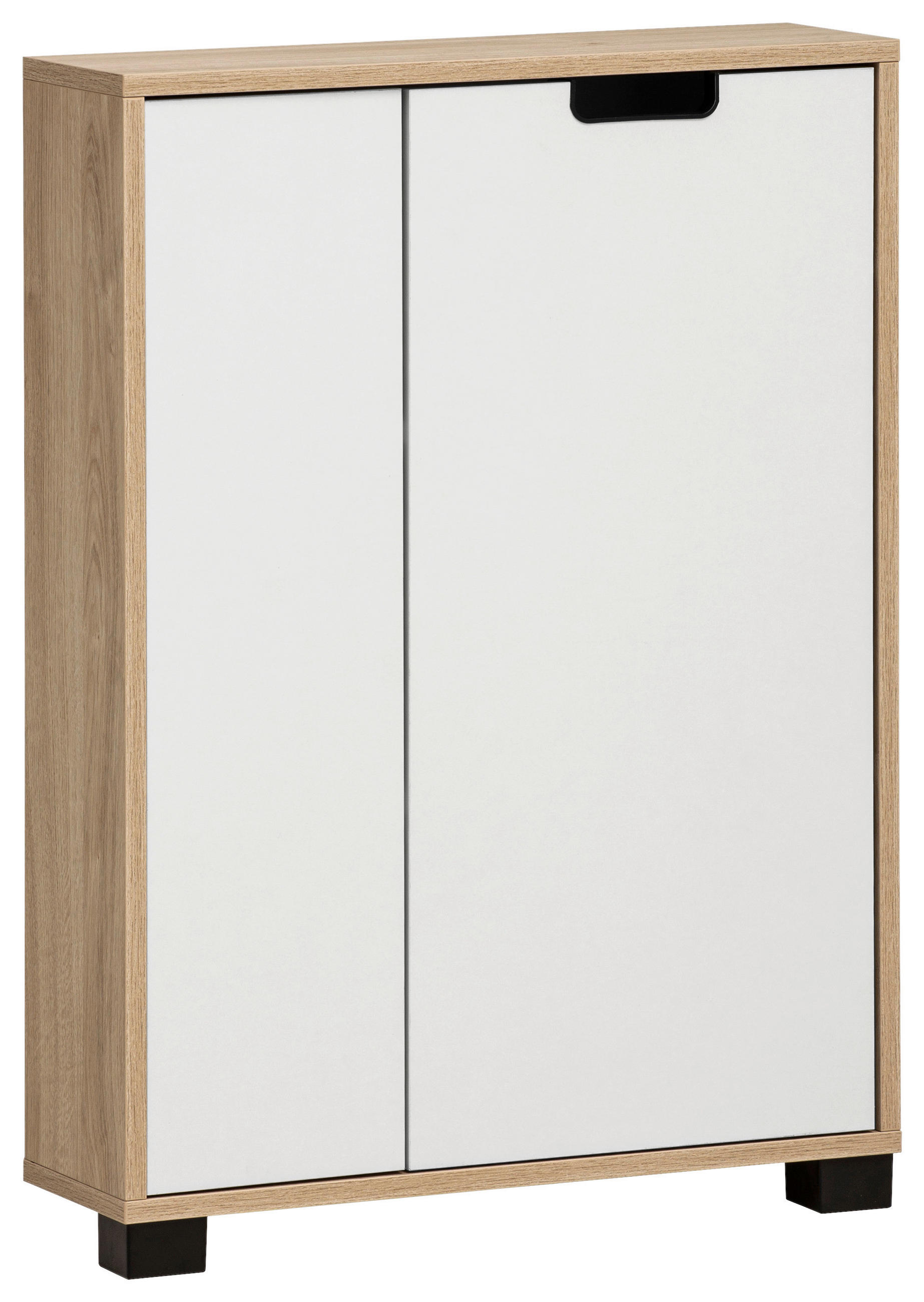 UNTERSCHRANK 59,8/85,2/195,5 cm - Schwarz/Eiche Artisan, Design, Holzwerkstoff/Kunststoff (59,8/85,2/195,5cm) - MID.YOU