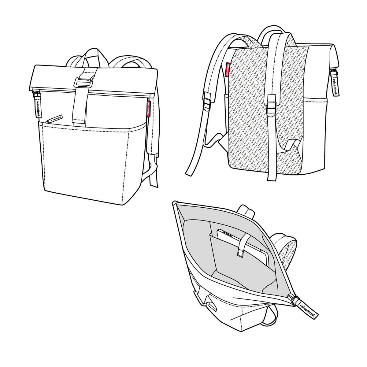 RUCKSACK  - Silberfarben, Basics, Kunststoff (43/43/17cm) - Reisenthel